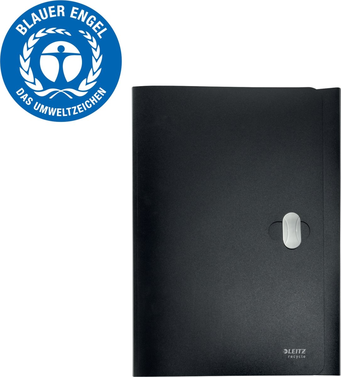 Leitz Recycle projektmapp | A4 | 3 klaffar | Svart