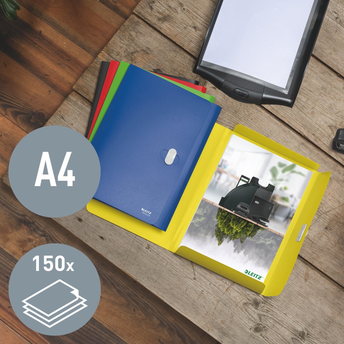 Leitz Recycle projektmapp | A4 | 3-flikig | Gul