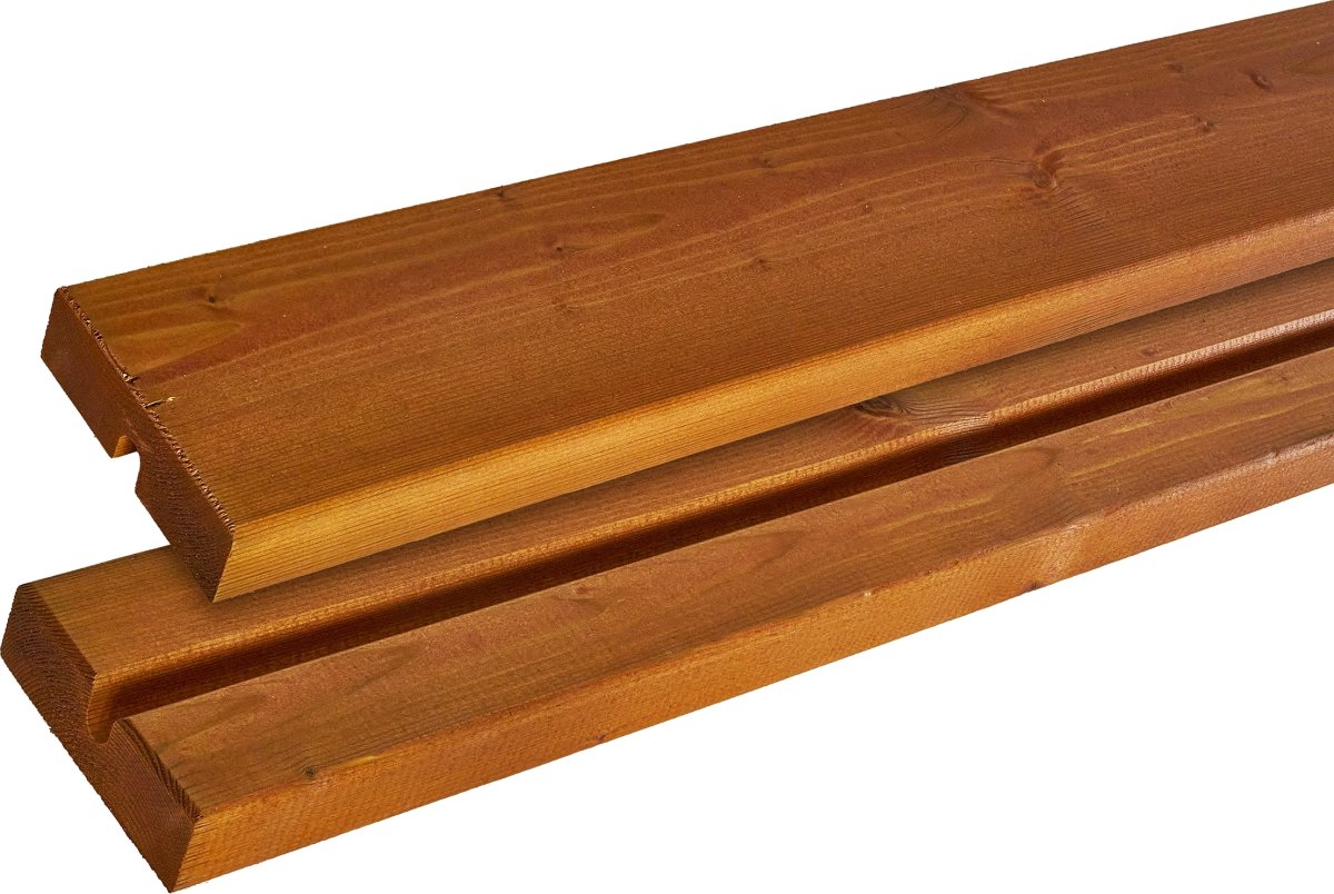 Plus Basic bänkset med ryggstöd, Grundmålad teak