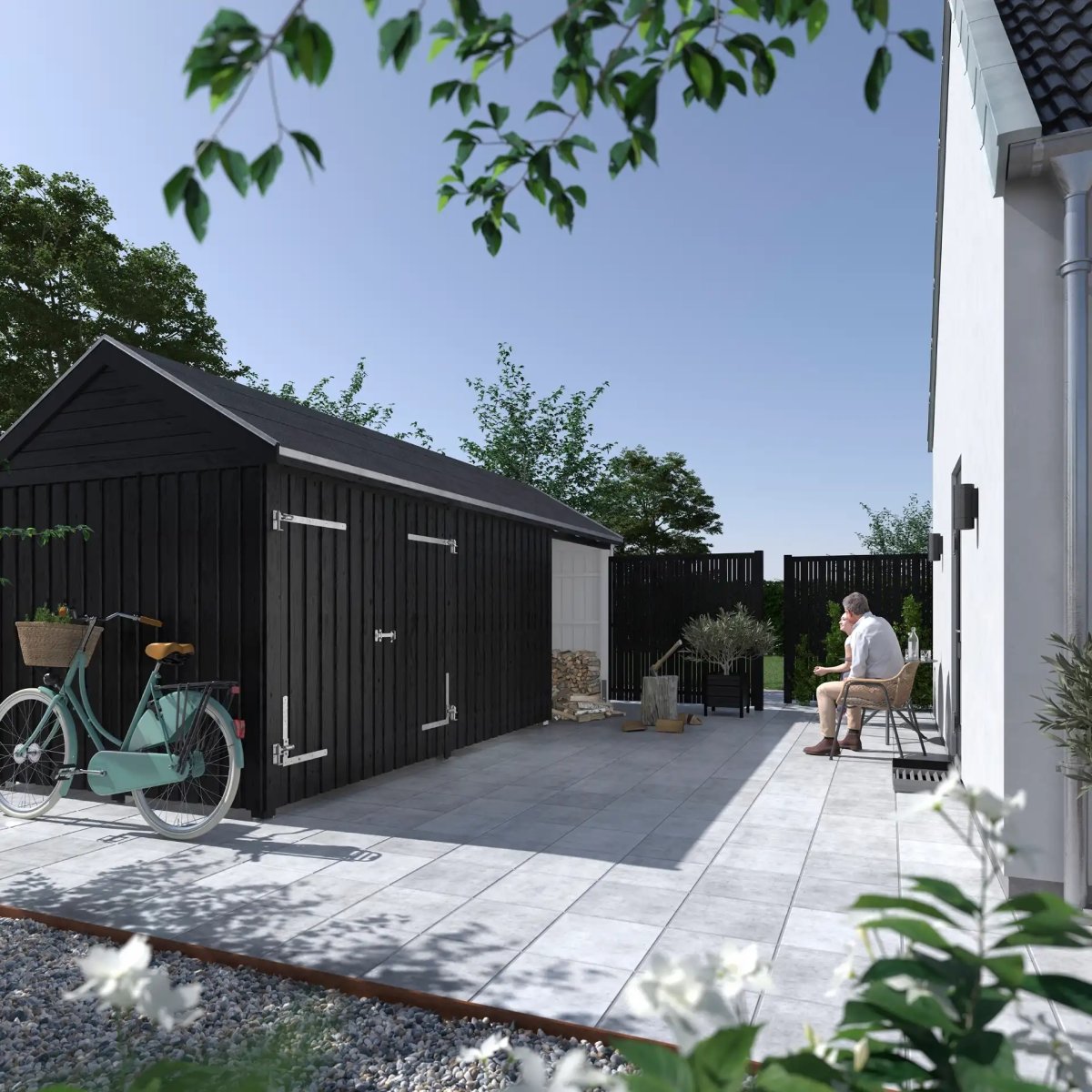Plus Classic Multi Garden House, dubbeldörr, natur