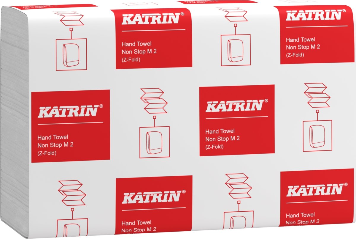 Katrin Z-fold handduksark, 2-lagers, 18 bdt.