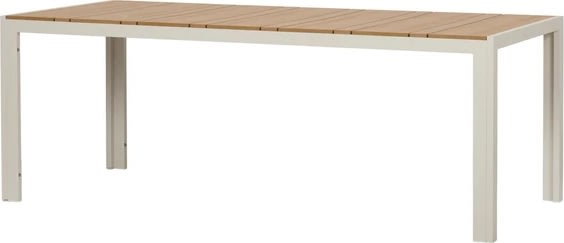 Noah Trädgårdsbord 205x90cm, sandgrå/teak
