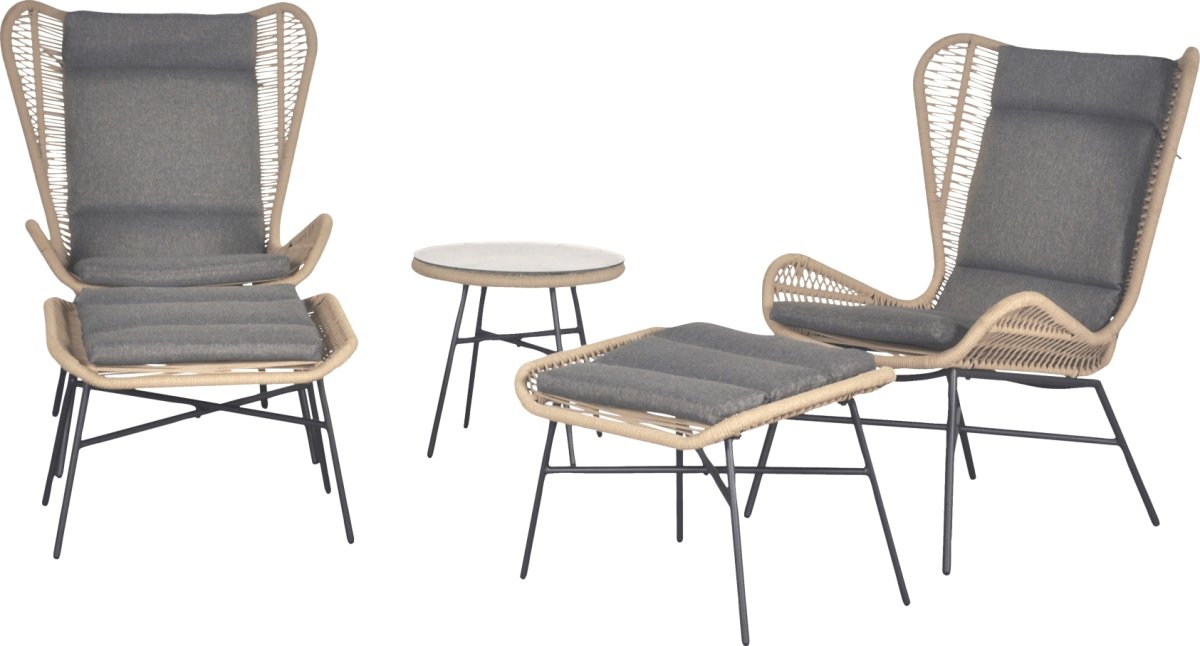 Thorkild Loungeset 2 pers. 5 delar med kuddar