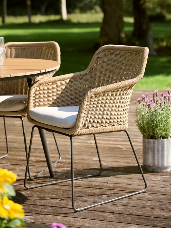 Sif Trädgårdsstol, svart/natur