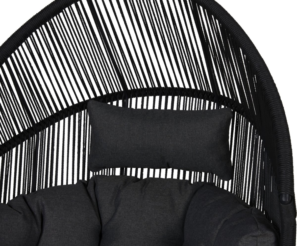 Benny Lounge Chair med dynor, svart/grå