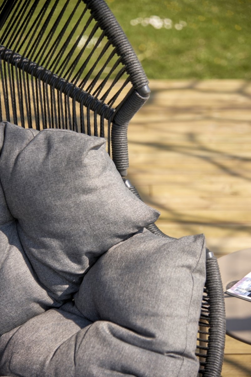 Benny Lounge Chair med dynor, svart/grå