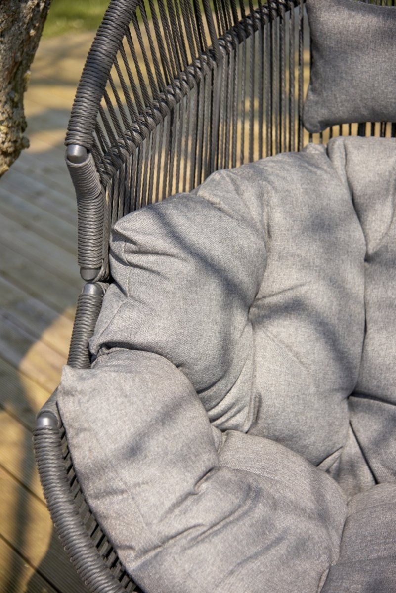 Benny Lounge Chair med dynor, svart/grå