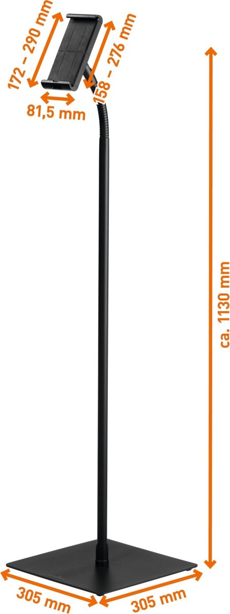 Durable TOUGH-hållare för surfplatta, golv