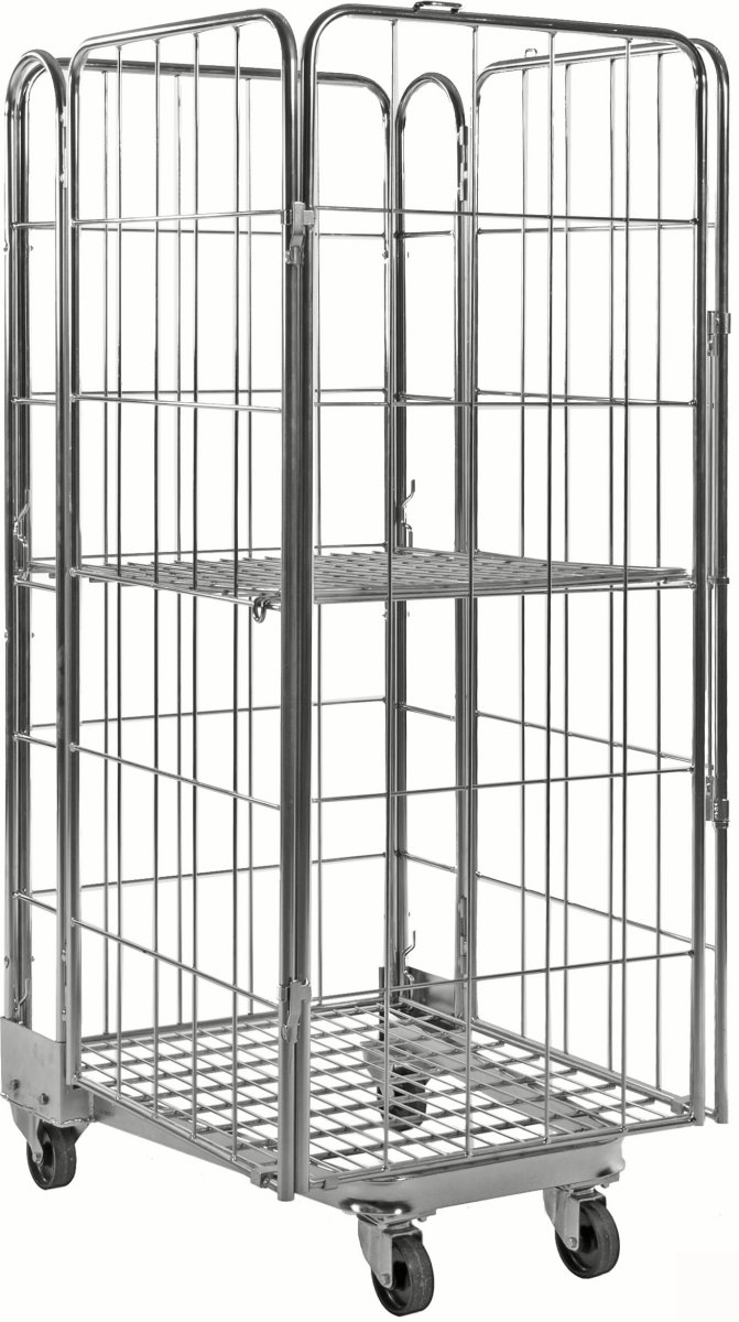 4-sidig rullcontainer, 730x800x1910 mm, stapelbar