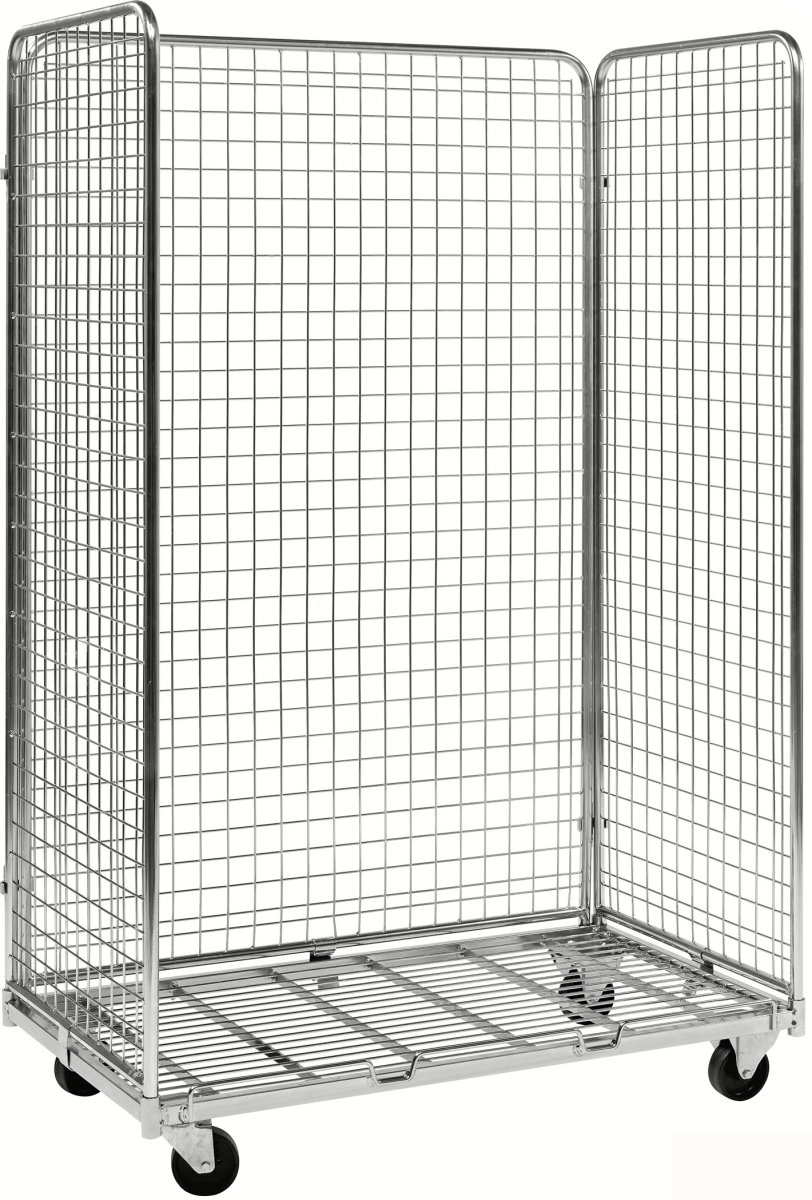 3-sidig rullcontainer för lutande hyllor, 1150x660
