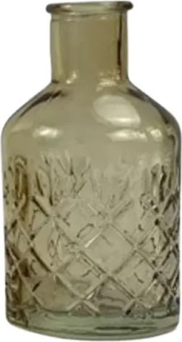 Vas, H12 x Ø6,5cm, grön, glas