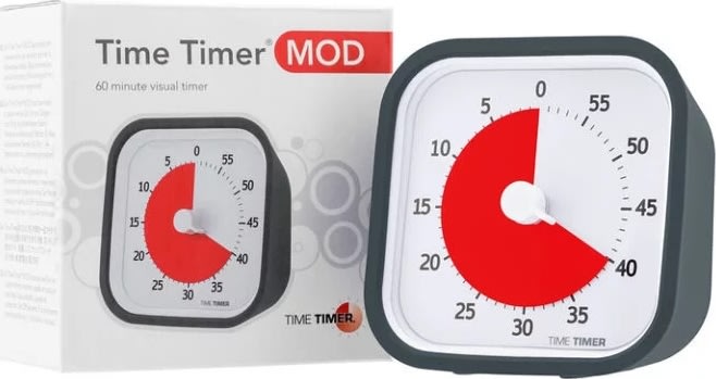 Time Timer® MOD-klocka, 9,5x9,5 cm