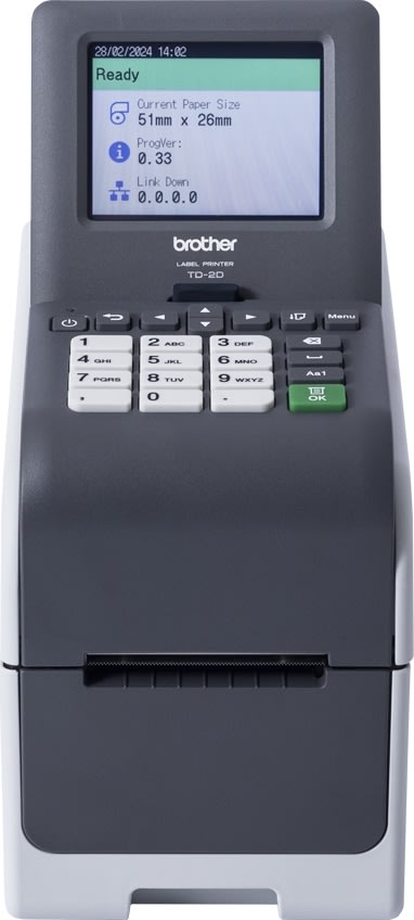 Brother TD-2320DSA300 2" nätverksetikettskrivare