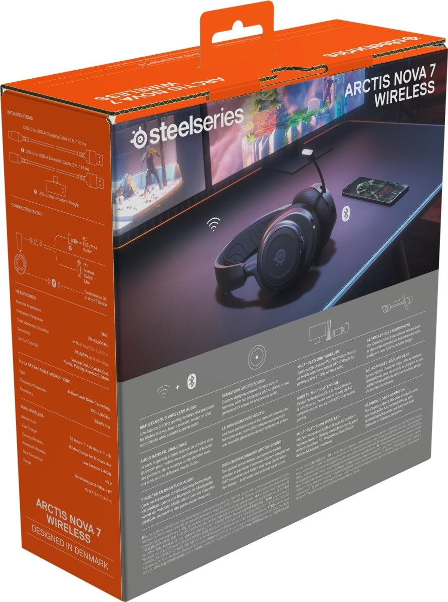 SteelSeries Arctis Nova 7 trådlöst headset, svart