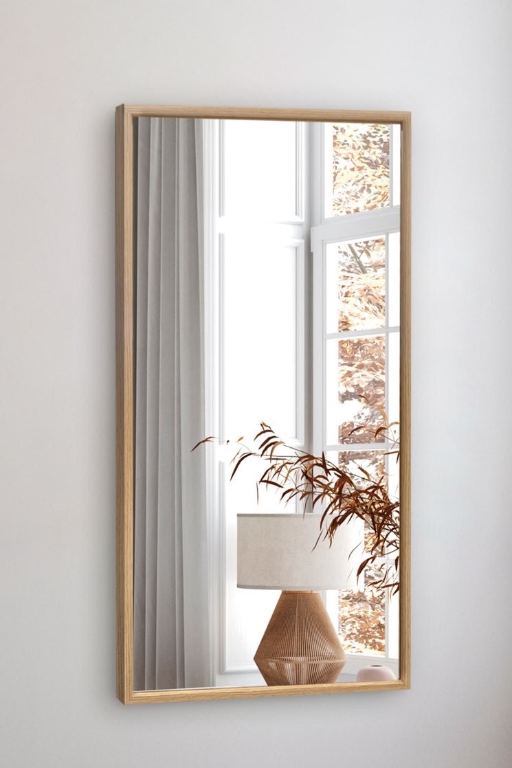 Incado spegel med träram, 40x80 cm, ek
