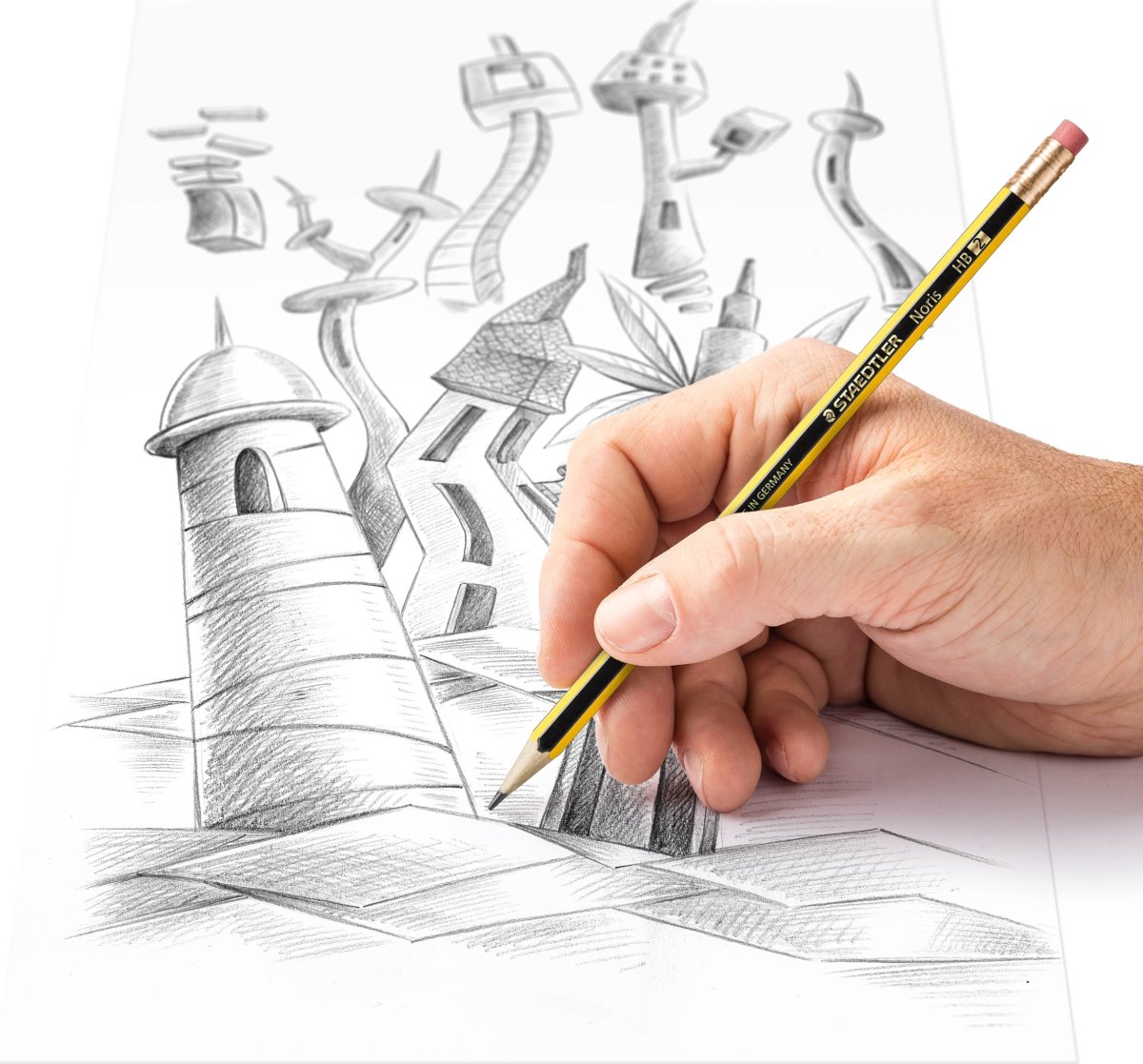 Staedtler Noris Eco 122 HB Blyertspenna m. radergu