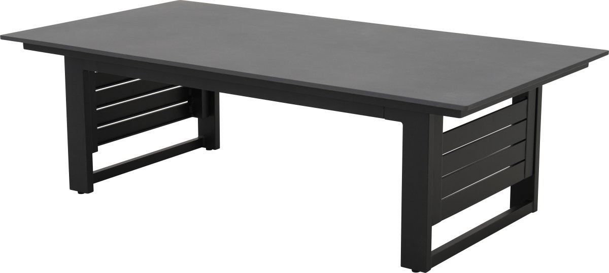 Katinka trädgårdsbord justerb. 145x74cm, Svart/Grå