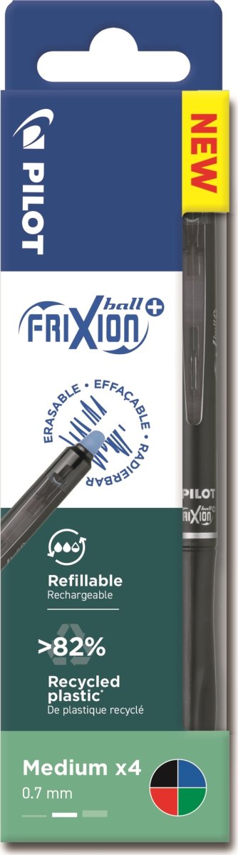Pilot Frixion Ball+ Rollerball | M | 4 färger