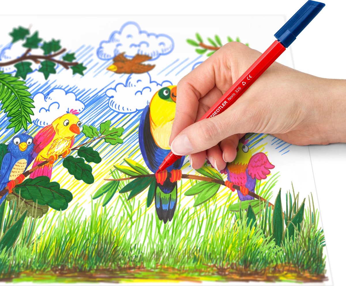 Staedtler Noris 326 Tuschpennor, 20 färger