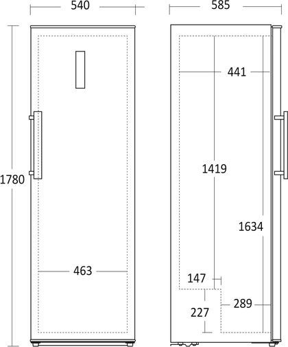 Scandomestic SKS346WE - Fristående kylskåp, vit