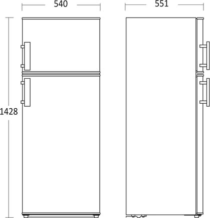Scandomestic CBF211WD - Kyl och frys, vit