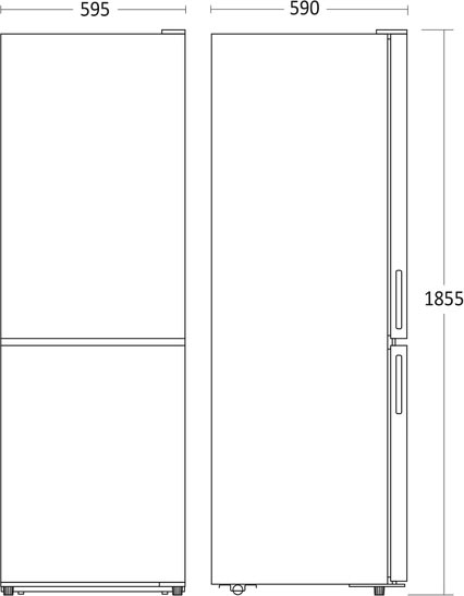 Scandomestic SKF327WE - Kyl och frys, vit