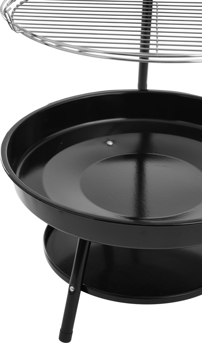 Dangrill tripod bål m. eldbricka och galler, svart