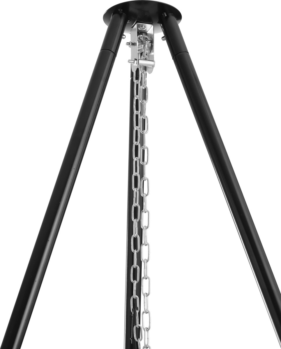 Dangrill tripod bål m. eldbricka och galler, svart
