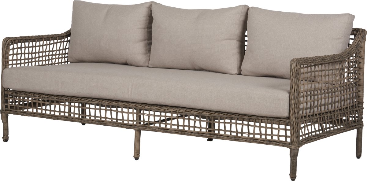 Frøya Loungeset 5 pers. 4 delar, beige/natur