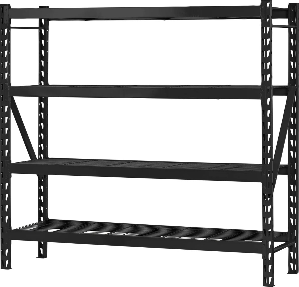 Stålhyllor m. 4 gallerhyllor, 800kg, 183x196x61cm