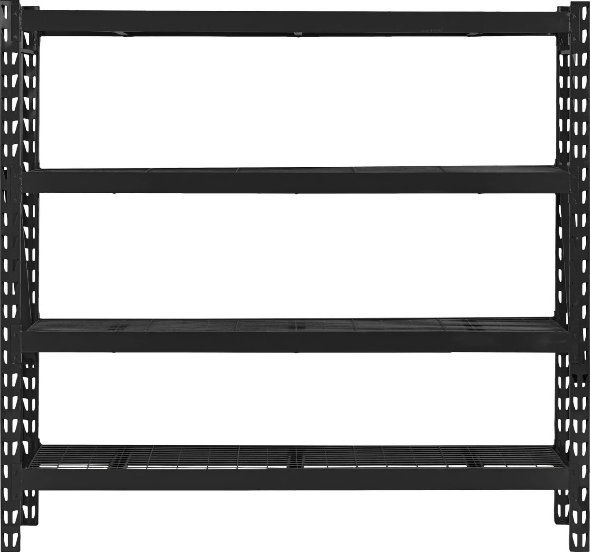 Stålhyllor m. 4 gallerhyllor, 800kg, 183x196x61cm