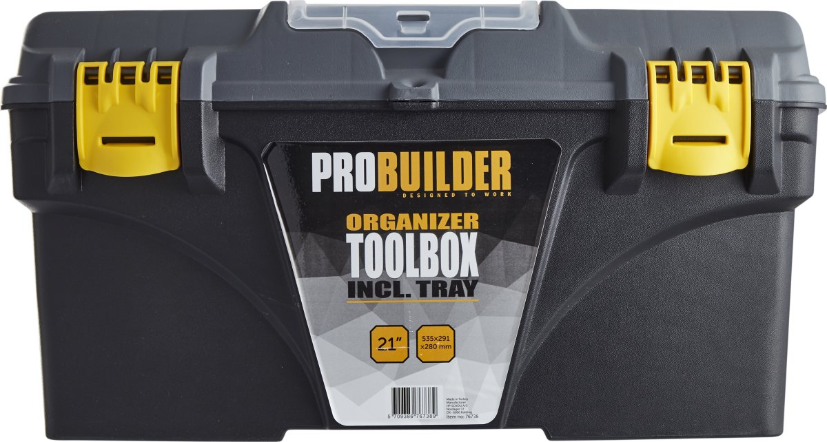 Probuilder verktygslåda m/organisator, 21"