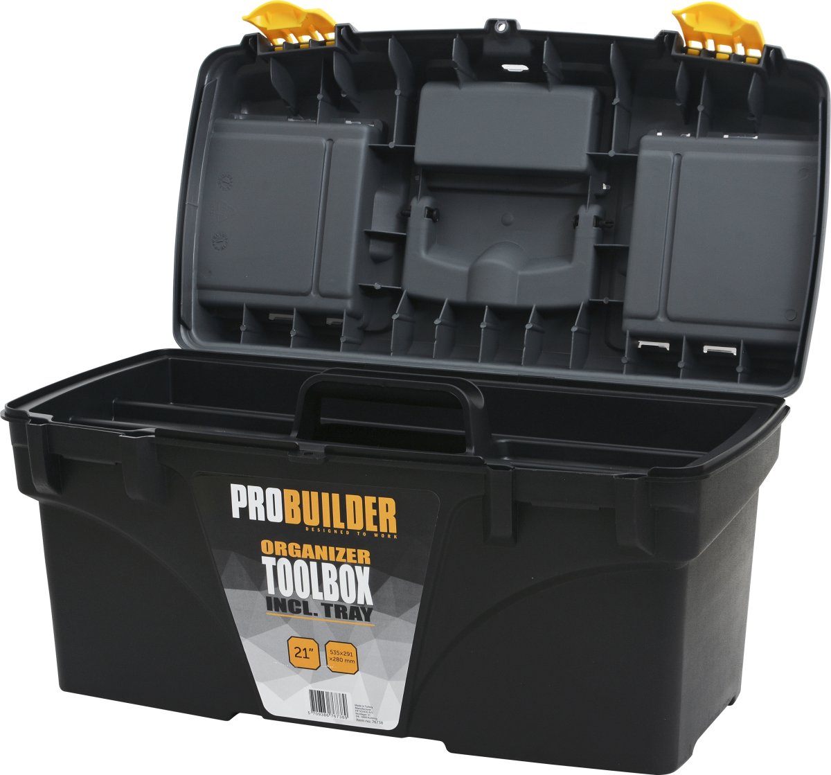 Probuilder verktygslåda m/organisator, 21"