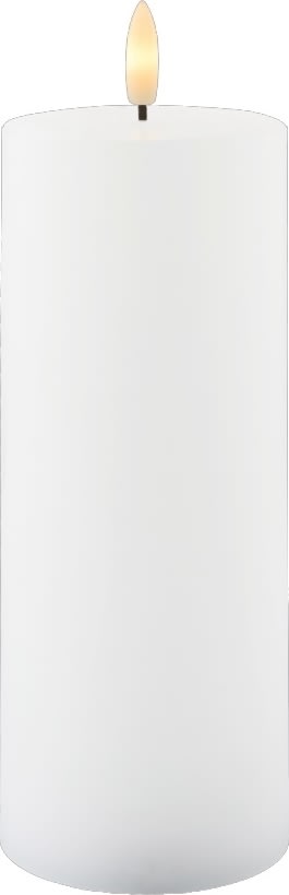 Sirius Sille laddningsbar LED-ljus, Ø7,5xH20cm/vit