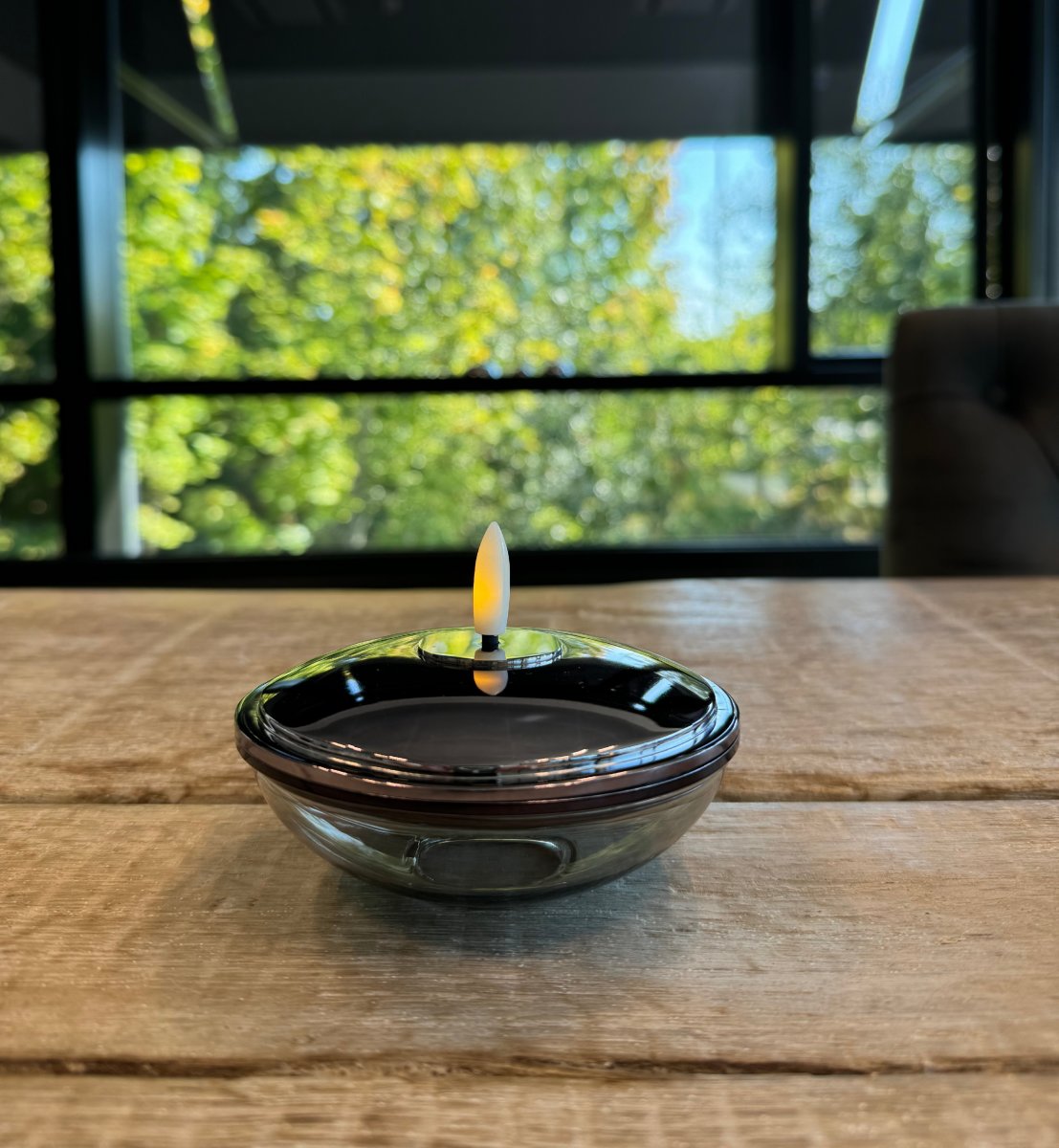 Sirius Lia laddningsb. bordsljus/H5cm/svart nickel