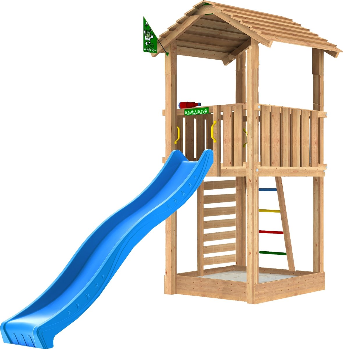 Jungle Gym Cottage 2.1 lektorn m. sand+rutschkana