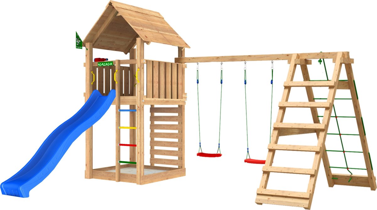 Jungle Gym Cabin 2.1 Lektorn, klättring&Rutschkana