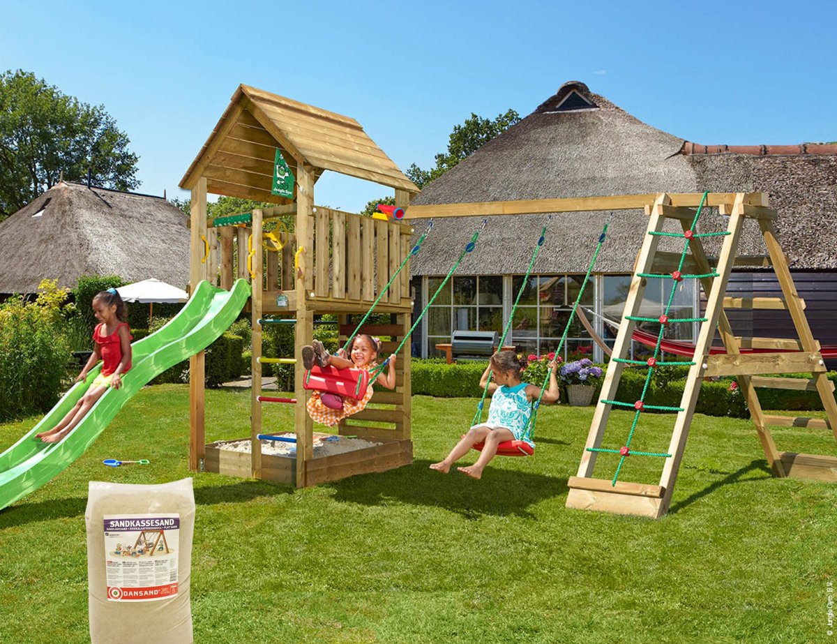 Jungle Gym Cabin 2.1 lektorn, klättring&rutschkana