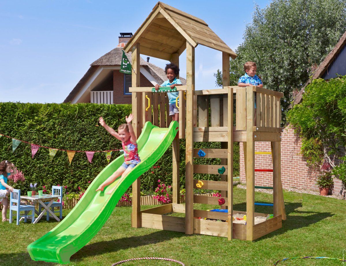 Jungle Gym Mansion 2.1 Lektorn med grön rutschkana