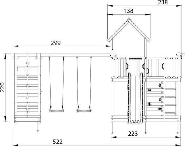 Jungle Gym Mansion 2.1 Lektorn, klättring&rutsch