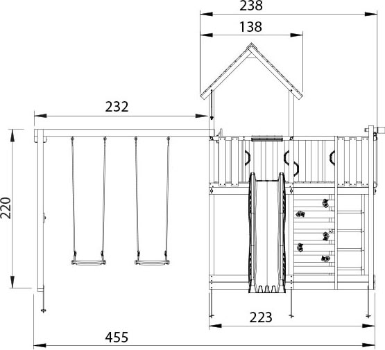 Jungle Gym Mansion 2.1 Lektorn, gungor&rutschkana