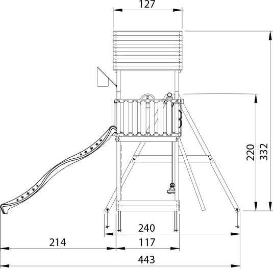 Jungle Gym Mansion 2.1 Lektorn, gungor+rutschkana