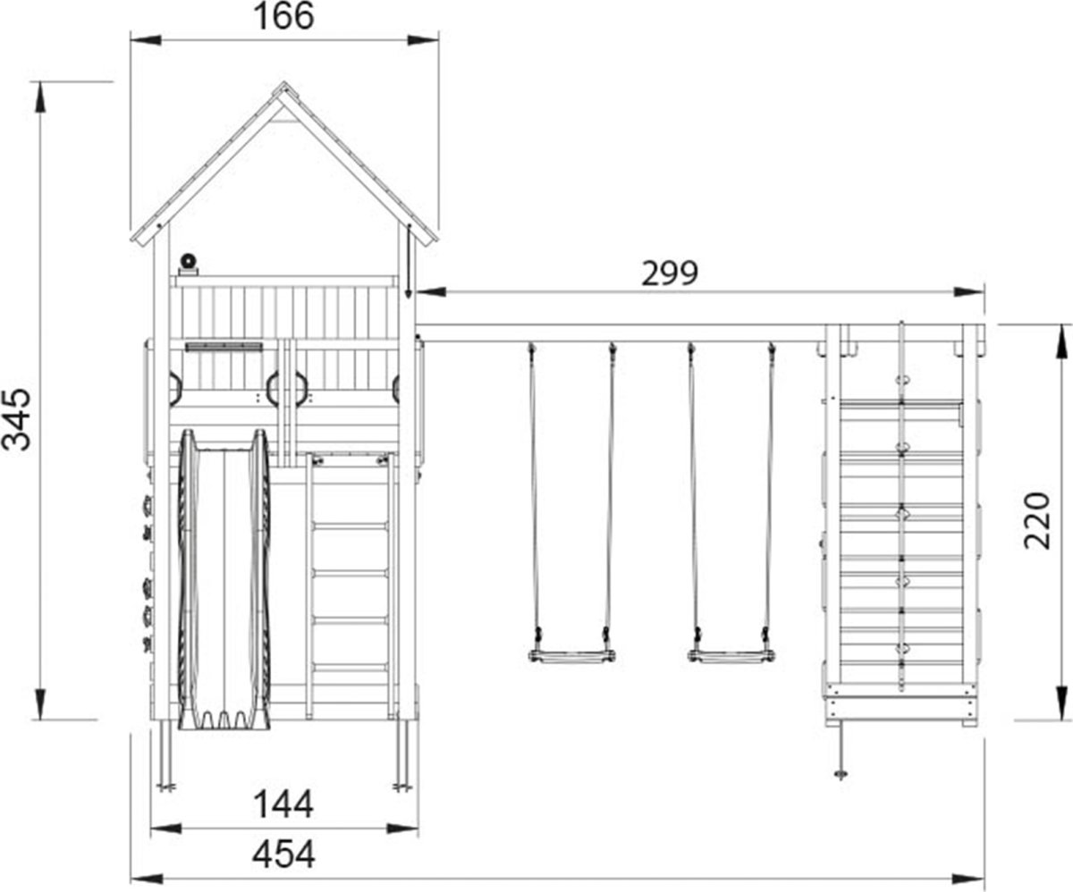 Jungle Gym Palace 2.1 Lektorn, klättring+rutsch