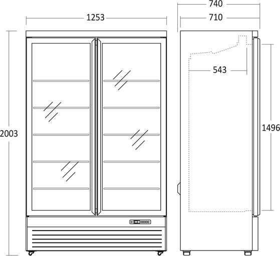 Scandomestic DF1006BD - Displayfrys, svart