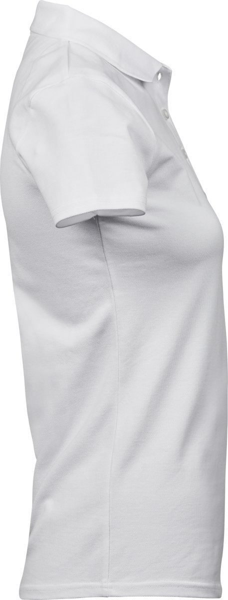 Tee Jays Luxury Stretch Polo för dam, Vit, Stl. M