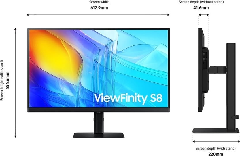 Samsung ViewFinity S8 S27D800EAU 27" skärm