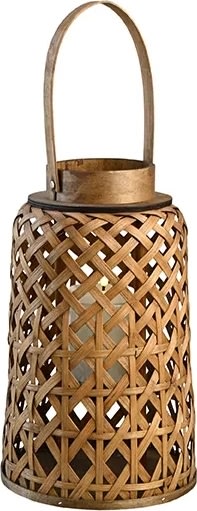 Lykta av bambu H36 cm, natur