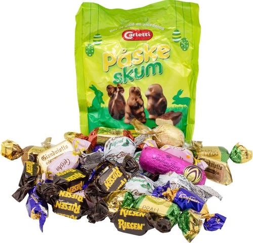 Påskägg m. inslaget Godis, 385g