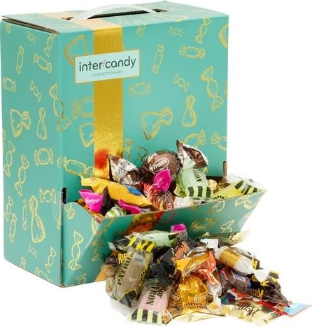 Mixlåda med inslaget godis, 1,4 kg