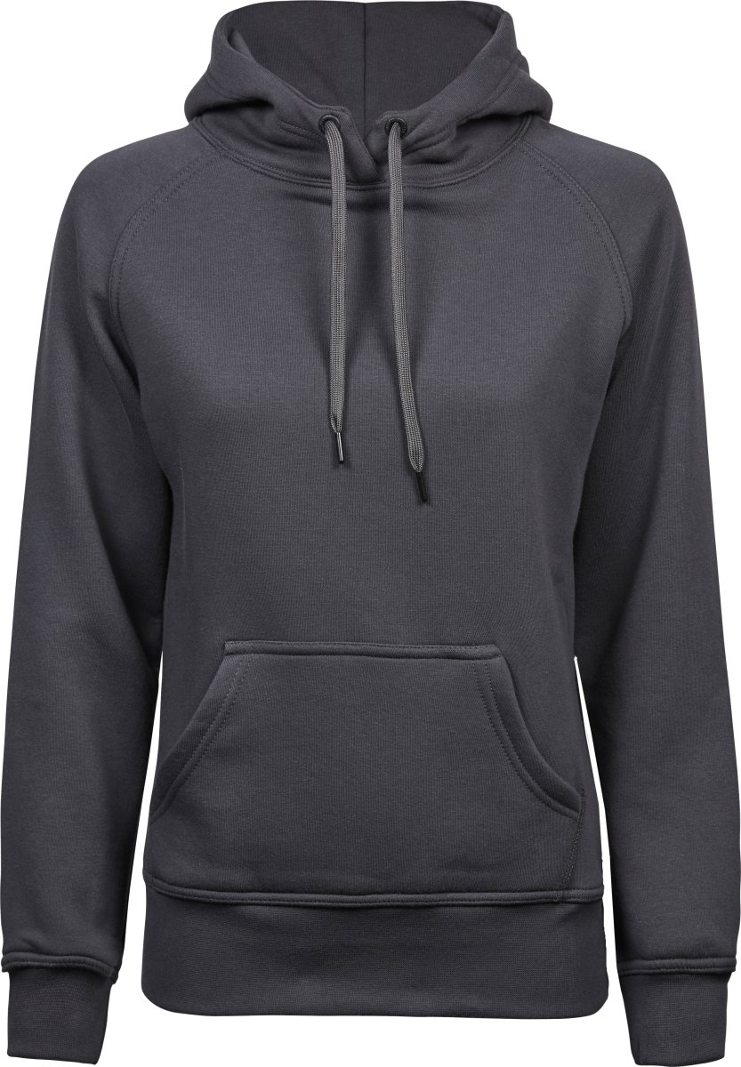 Tee Jays Hooded Dame Sweatshirt, Mørkegrå, Str.2XL